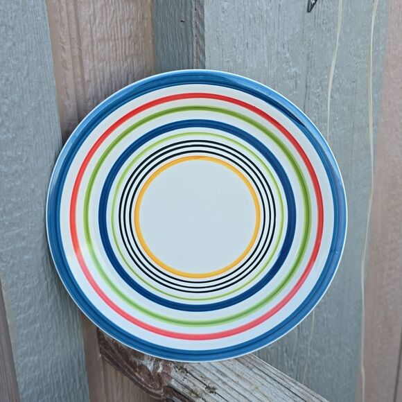 Pfaltzgraff Morocco Plate Set – Artisan Stoneware with Bold Stripes - Picture 2 of 8